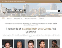 Tablet Screenshot of exclusivelyhissalon.com